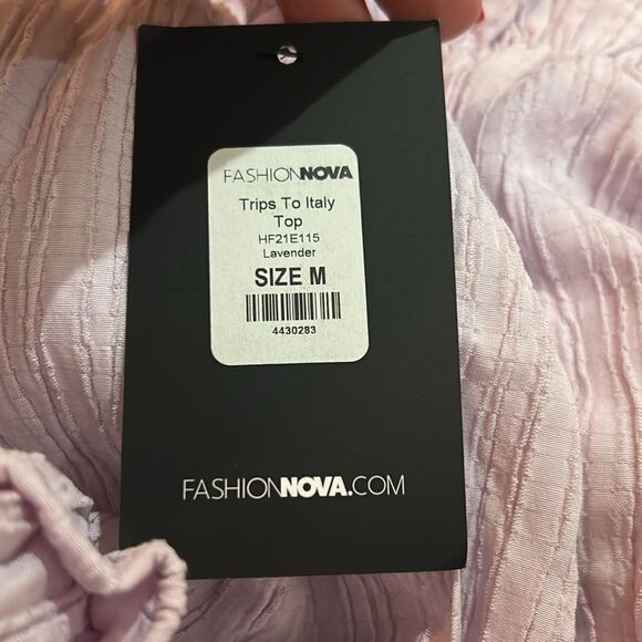 Fashion Nova Trips To Italy Top Lavender Top Medium NWT - Picture 6 of 7
